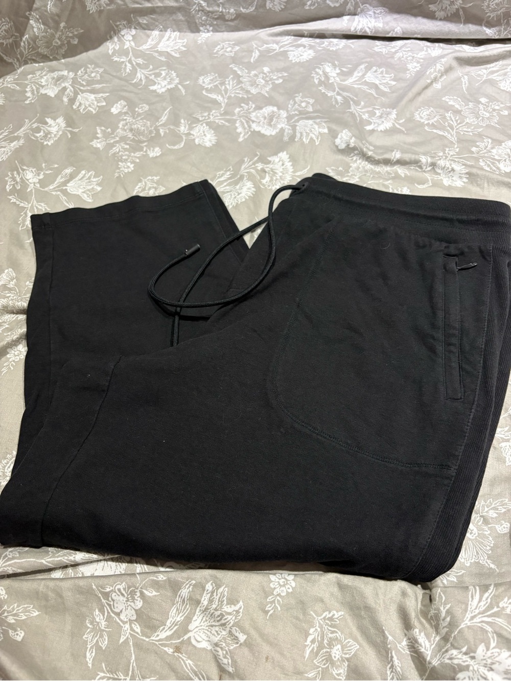Talbots T by black elastic waist pants petite XL lounge cotton